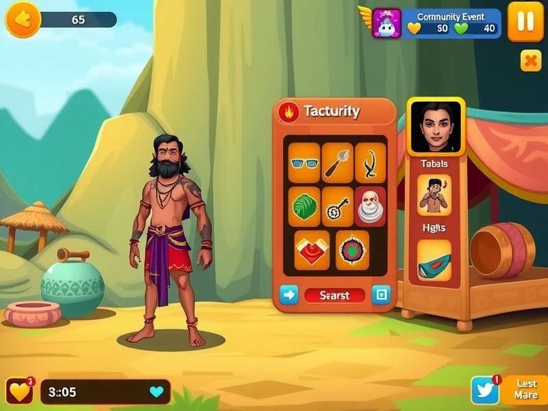Stouthearted Quest gameplay screenshot showing character in Indian mythological setting